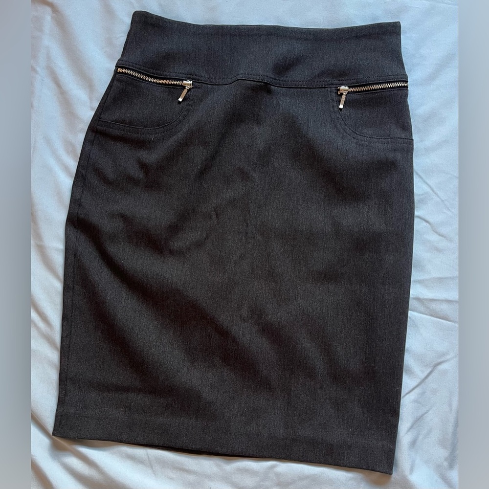 Gray Pencil Skirt
